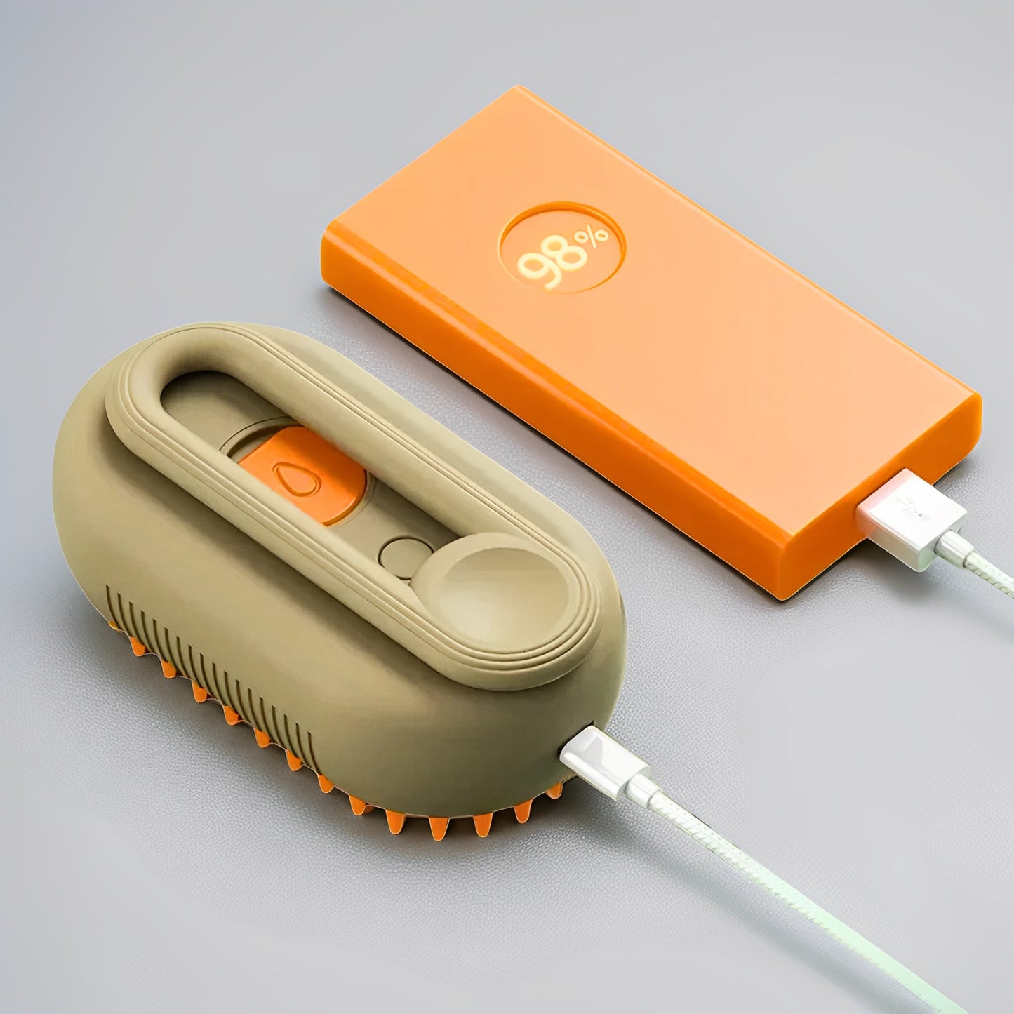 Dog 3-in-1 Steam Brush | 4.7 × 2.6 in | Groom, Deshed & Massage | Pawberry Road