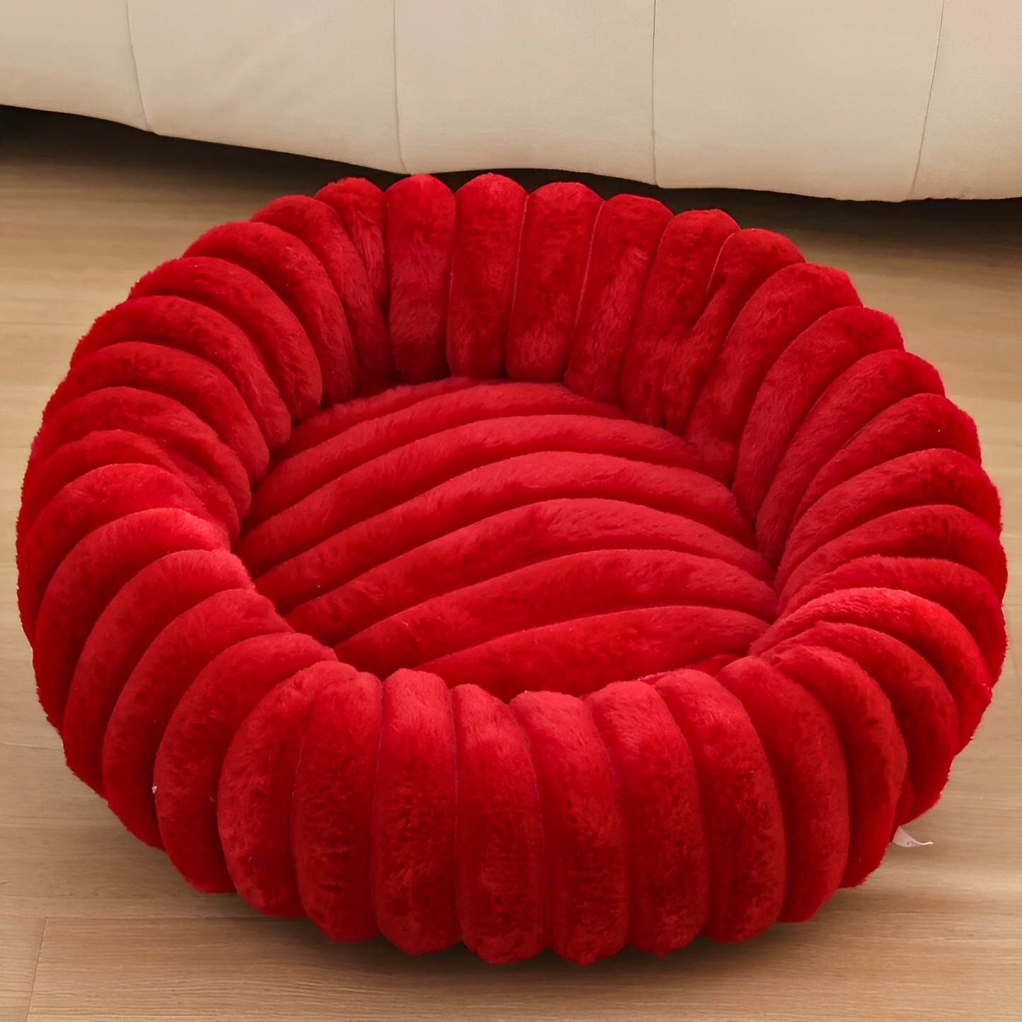 Plush Donut Dog Bed | 15.7 i n - 27.6 i n | Soft Velvet & Anti-Slip | Available in 4 Colors | Pawberry Road