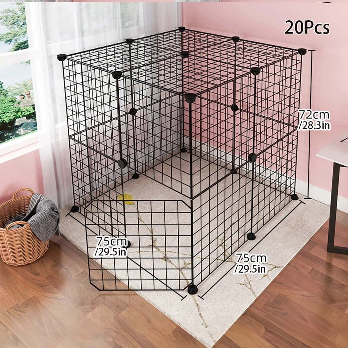 No-Slip Secure Pet Enclosure | Indoor/Outdoor | Adjustable Panels | Pawberry Road