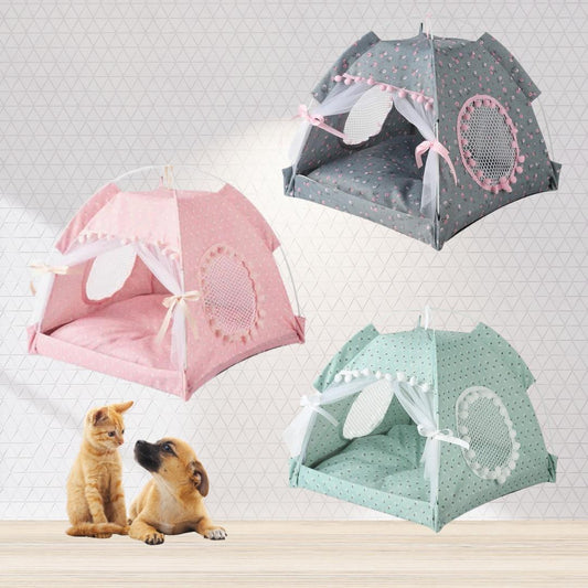 Foldable Indoor Pet Tent | 13.8 - 19.7 in | Soft Cushion Included | Portable & Lightweight | Pawberry Road
