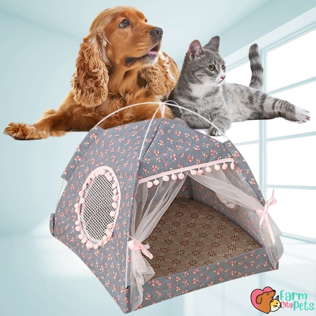 Foldable Indoor Pet Tent | 13.8 - 19.7 in | Soft Cushion Included | Portable & Lightweight | Pawberry Road