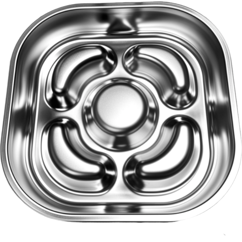 Dog Stainless Steel Bowl | 9 in | Slow Feeder | Anti-Choke & Easy Clean Feeding Bowl | Pawberry Road