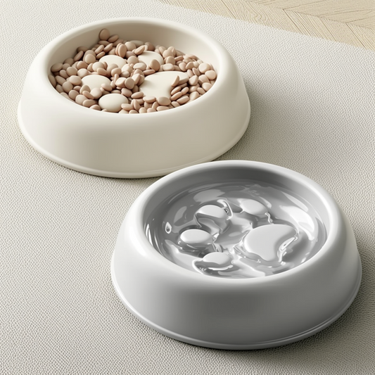 Paw Print Slow Feeder Bowl | Anti-Choke | Non-Slip Healthy Eating for Dogs | Pawberry Road