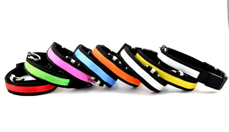 SafeGlow LED Cat Collar | XS - L Adjustable Length | 7-Color Light | USB Rechargeable | Pawberry Road