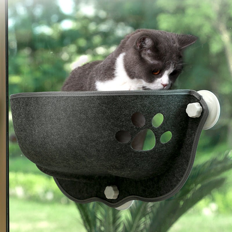 Window Cat Hammock | 19.7" × 9.8" | Foldable Suction Mount | Cozy & Durable | Pawberry Road