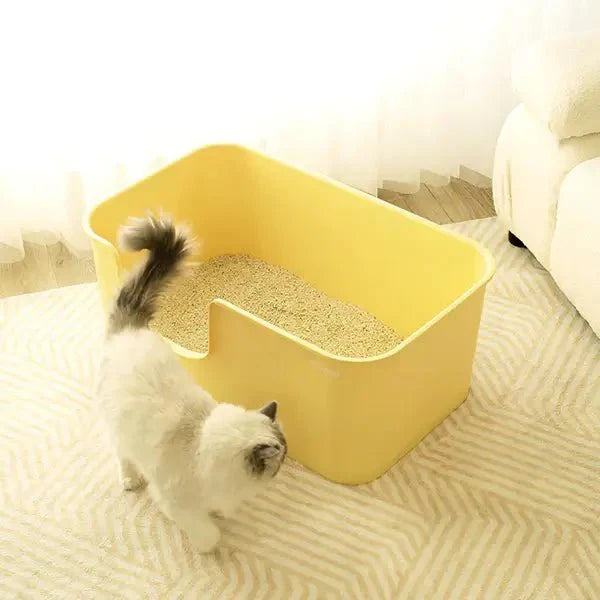 Cat Mango Open Litter Tray | 31.3 x 19.1 x 13.2 in | Spacious Large Cat Litter Box | Pawberry Road