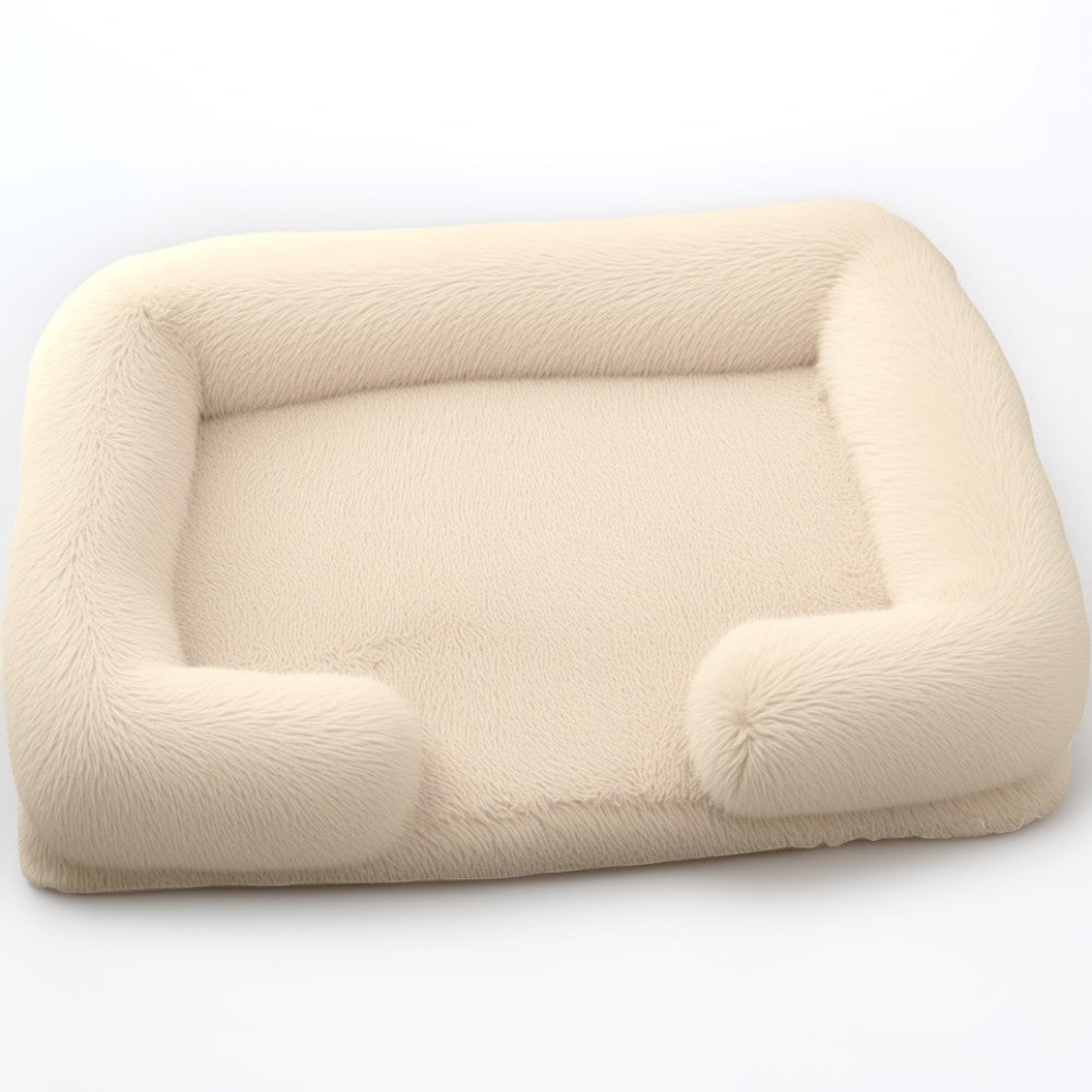Dog Sofa Bed | Plush Furry Pet Bed | Memory Sponge & PP Cotton | Pawberry Road